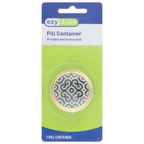 Ezy Dose® Round Fashion Pill Case by Pasteur Pharmacy