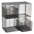 Safco Onyx Mesh Cube, 28.5w x 14.5d x 28.5h, Black