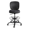 Safco Vue Heavy-Duty Extended-Height Stool, Supports Up to 350 lb, 23" to 32.5" Seat Height, Black Fabric