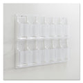 Safco Reveal Clear Literature Displays, 12 Compartments, 30w x 2d x 20.25h, Clear