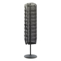 Safco Onyx Mesh Rotating Magazine Display, 30 Compartments, 16.5w x 16.5d x 66h, Black
