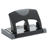 Swingline 45-Sheet SmartTouch Three-Hole Punch, 9/32" Holes, Black/Gray
