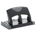 Swingline 45-Sheet SmartTouch Three-Hole Punch, 9/32" Holes, Black/Gray