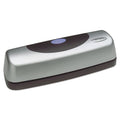 Swingline 15-Sheet Electric/Battery Portable Desktop Punch, Three-Holes, 9/32" Holes, Silver/Black