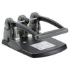 Swingline 300-Sheet Extra High-Capacity Three-Hole Punch, 9/32" Holes, Black/Gray