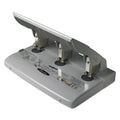 Swingline 75-Sheet Heavy-Duty High-Capacity Three-Hole Adjustable Punch, 9/32" Holes, Putty/Gray