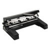 Swingline 40-Sheet Heavy-Duty Two- to Four-Hole Adjustable Heavy-Duty Paper Punch, 9/32" Holes, Black