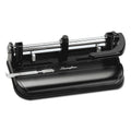 Swingline 32-Sheet Lever Handle Heavy-Duty Two- to Seven-Hole Punch, 9/32" Holes, Black