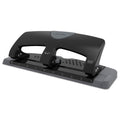 Swingline 20-Sheet SmartTouch Three-Hole Punch, 9/32" Holes, Black/Gray
