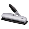 Swingline 20-Sheet LightTouch Desktop Two- to Seven-Hole Punch, 9/32" Holes, Silver/Black