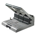 Swingline 160-Sheet Antimicrobial Protected High-Capacity Adjustable Punch, Two- to Three-Hole, 9/32" Holes, Putty/Gray