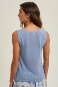 Lightweight Sweater Tank Top - M. Blue by Boutique 23
