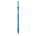 BIC Round Stic Xtra Precision Ballpoint Pen, Stick, Fine 0.8 mm, Blue Ink, Translucent Blue Barrel, Dozen