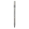 BIC Round Stic Xtra Precision Ballpoint Pen, Stick, Fine 0.8 mm, Black Ink, Smoke Barrel, Dozen