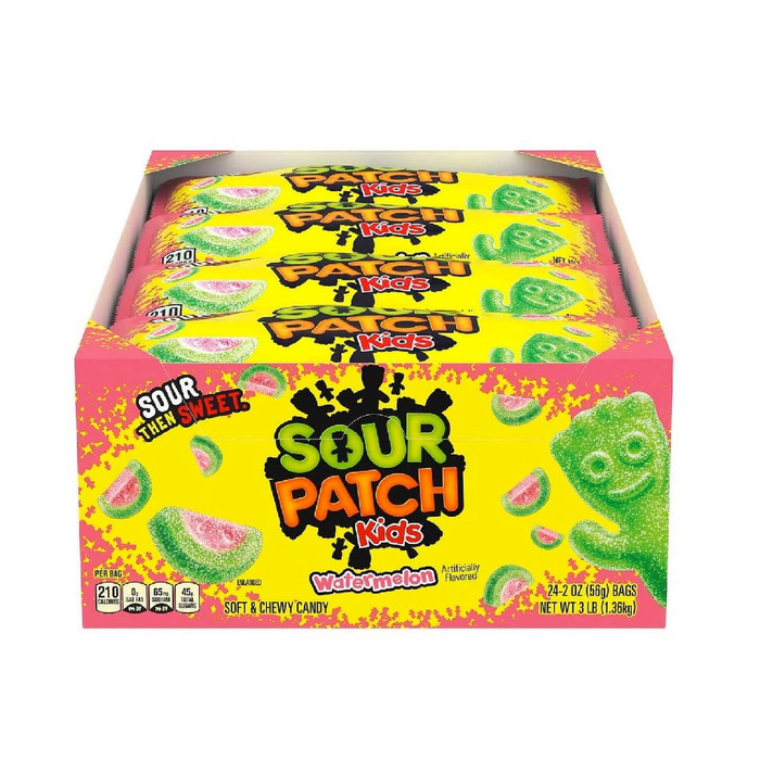 Sour Patch Kids Watermelon Soft &Amp; Chewy Candy, 24 - 2 Oz Bags by Pasteur Pharmacy