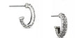 Patricia Nash Silver-Tone Pave Hoop Earrings by Vanessa Jane