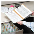 Smead Pressboard Classification Folders with SafeSHIELD Coated Fasteners, 2/5 Cut, 3 Dividers, Legal Size, Gray-Green, 10/Box