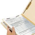 Smead Manila Four- and Six-Section Top Tab Classification Folders, 1 Divider, Legal Size, Manila, 10/Box