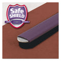 Smead End Tab Pressboard Classification Folders with SafeSHIELD Coated Fasteners, 3 Dividers, Letter Size, Red, 10/Box