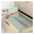 Smead Pressboard Classification Folders with SafeSHIELD Coated Fasteners, 2/5 Cut, 2 Dividers, Letter Size, Gray-Green, 10/Box