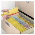 Smead Eight-Section Pressboard Top Tab Classification Folders with SafeSHIELD Fasteners, 3 Dividers, Letter Size, Yellow, 10/Box