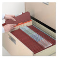 Smead 100% Recycled Pressboard Classification Folders, 1 Divider, Letter Size, Red, 10/Box