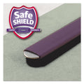 Smead End Tab Pressboard Classification Folders with SafeSHIELD Coated Fasteners, 3 Dividers, Letter Size, Gray-Green, 10/Box
