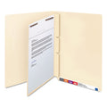 Smead Self-Adhesive Folder Dividers for Top/End Tab Folders with 2-Prong Fasteners, Letter Size, Manila, 100/Box