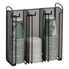 Safco Onyx Breakroom Organizers, 3 Compartments, 12.75 x 4.5 x 13.25, Steel Mesh, Black