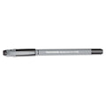 Paper Mate FlexGrip Ultra Ballpoint Pen, Stick, Fine 0.8 mm, Black Ink, Gray Barrel, Dozen