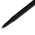 Paper Mate Eraser Mate Ballpoint Pen, Stick, Medium 1 mm, Black Ink, Black Barrel, Dozen