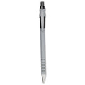 Paper Mate FlexGrip Ultra Ballpoint Pen, Retractable, Fine 0.8 mm, Black Ink, Gray/Black Barrel, Dozen