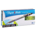 Paper Mate FlexGrip Ultra Ballpoint Pen, Retractable, Medium 1 mm, Black Ink, Black/Gray Barrel, Dozen