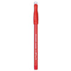 Paper Mate Eraser Mate Ballpoint Pen, Stick, Medium 1 mm, Red Ink, Red Barrel, Dozen