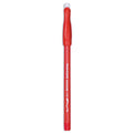 Paper Mate Eraser Mate Ballpoint Pen, Stick, Medium 1 mm, Red Ink, Red Barrel, Dozen