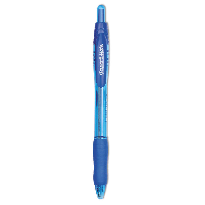 Paper Mate Profile Ballpoint Pen, Retractable, Bold 1.4 mm, Blue Ink, Blue Barrel, Dozen