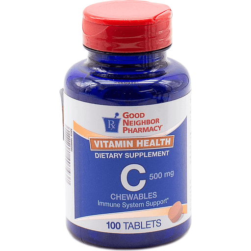 Good Neighbor Pharmacy GNP Vitamin C 500 MG Orange Chewables- 100 Tablets by Pasteur Pharmacy
