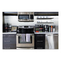 Safco Onyx Breakroom Organizers, 3 Compartments,14.63 x 11.75 x 15, Steel Mesh, Black