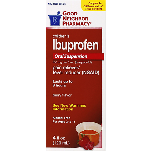 Good Neighbor Pharmacy GNP Ibuprofen Child Suspension Berry Flavor 4 Oz by Pasteur Pharmacy