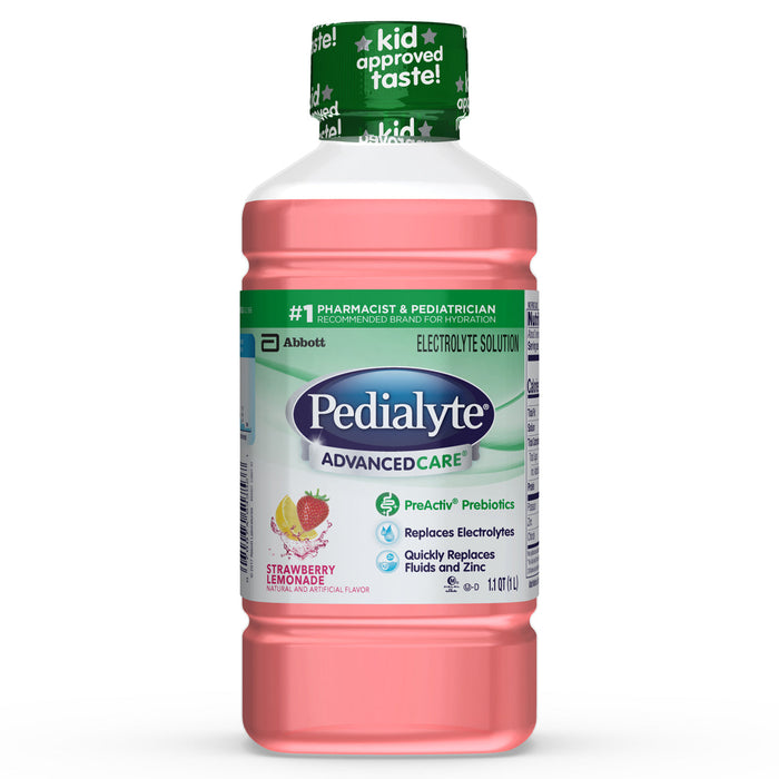 Pedialyte Strawberry Lemonade Electrolyte Solution 33.8 Fl Oz Bottle by Pasteur Pharmacy
