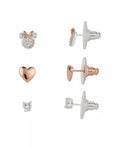 DISNEY Cubic Zirconia Minnie Mouse Earring Flash Plated Set 3 Piece by Vanessa Jane
