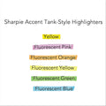 Sharpie Tank Style Highlighters, Orange Ink, Chisel Tip, Orange Barrel, Dozen
