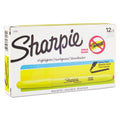 Sharpie Pocket Style Highlighters, Fluorescent Yellow Ink, Chisel Tip, Yellow Barrel, Dozen