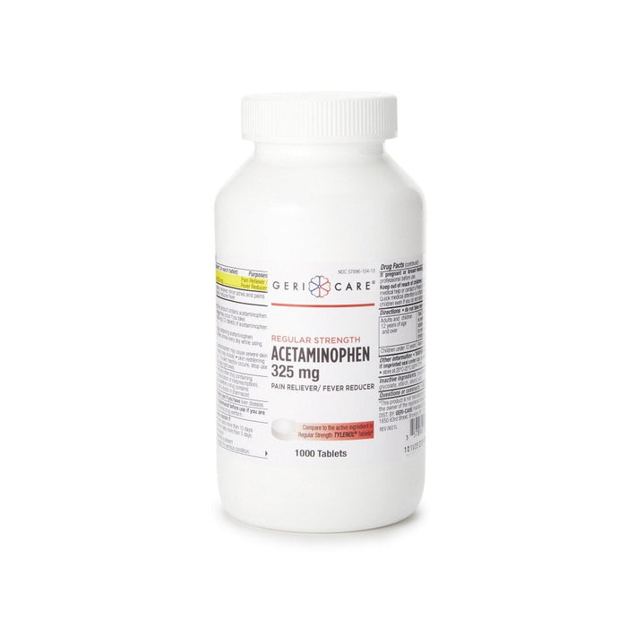 Gericare Pain Relief 325 Mg Acetaminophen Tablet 1000 Per Bottle by Pasteur Pharmacy