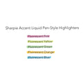 Sharpie Liquid Pen Style Highlighters, Fluorescent Green Ink, Chisel Tip, Green/Black/Clear Barrel, Dozen