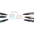 Sharpie Water-Resistant Ink Porous Point Pen, Stick, Fine 0.4 mm, Blue Ink, Black/Gray/Blue Barrel, Dozen
