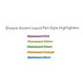 Sharpie Liquid Pen Style Highlighters, Fluorescent Yellow Ink, Chisel Tip, Yellow/Black/Clear Barrel, Dozen