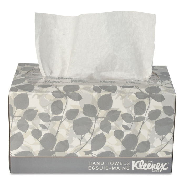Kleenex Hand Towels, POP-UP Box, Cloth, 1-Ply, 9 x 10.5, White, 120/Box