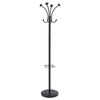 Alba Viena Coat Stand, Eight Knobs, Steel, 16w x 16d x 70.5h, Black
