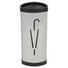 Alba Triangular Umbrella Stand, Steel, 10.25w x 10.25d x 23.67h, Silver/Black